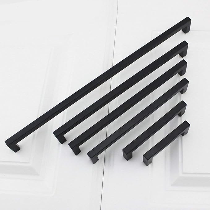 goldenwarm 35 Pack 6-1/4INCH Black Square Bar Cabinet Pull Drawer Handle - Image 8