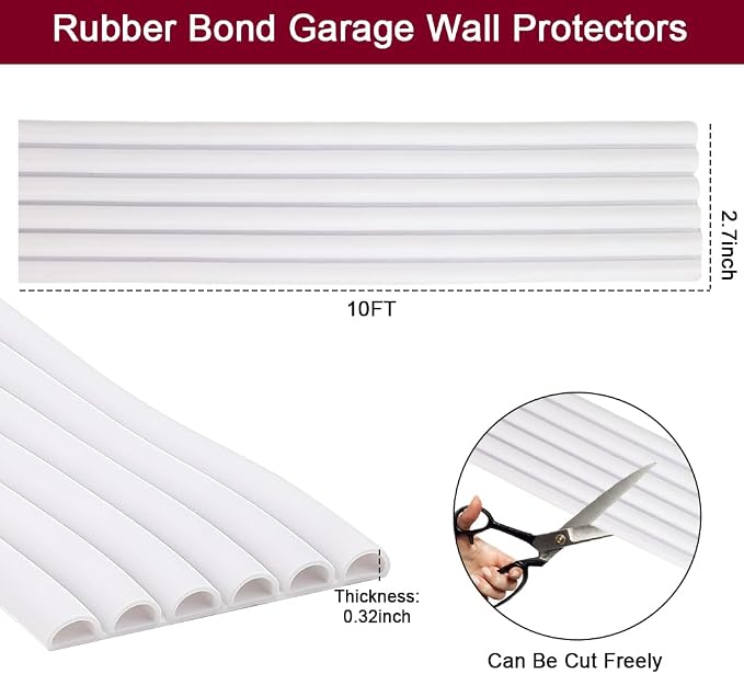 Garage Wall Protector, zxbaers Strong Self-Adhesive Rubber Bumper Protectors - Image 2