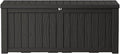 150 Gallon Lockable Resin Deck Box, Waterproof & UV-Resistant Outdoor Storage by Home