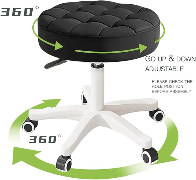 Small Chair Round Rolling Stool - Image 3