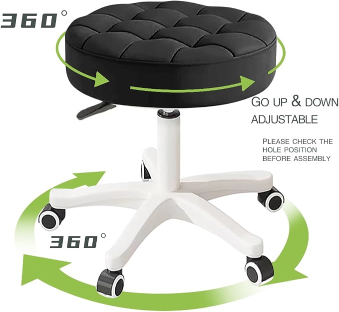 Small Chair Round Rolling Stool - Image 3