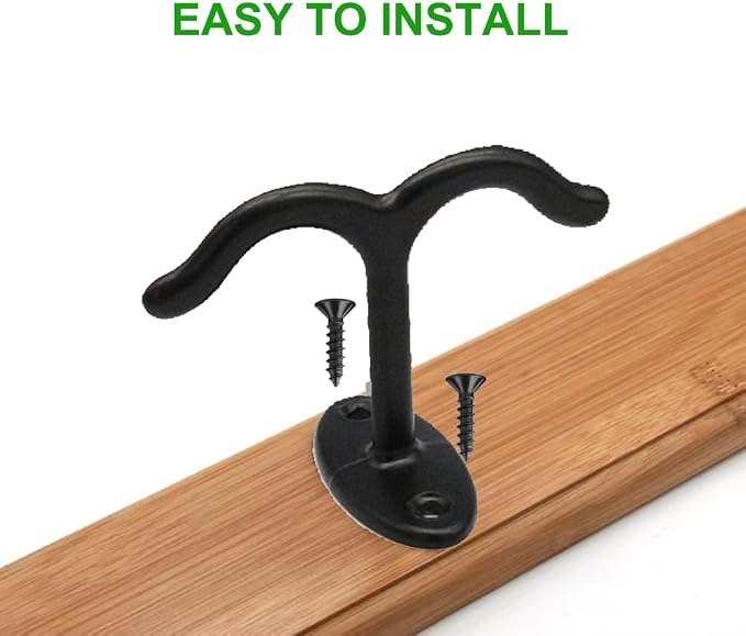 10 Pcs Zinc Alloy Ceiling Double Hook Cabinet Wardrobe Coat Towel Hat Hook - Image 3
