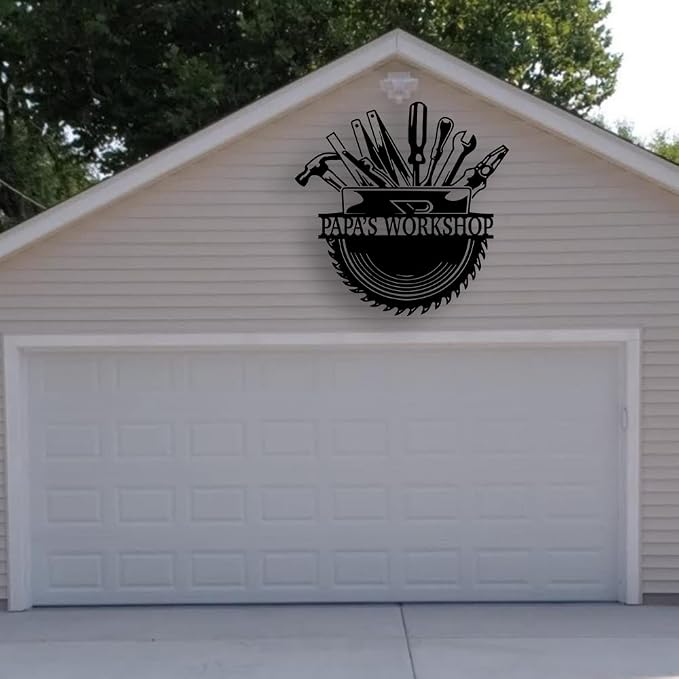 Personalized Papa's Workshop Metal Sign - Image 2