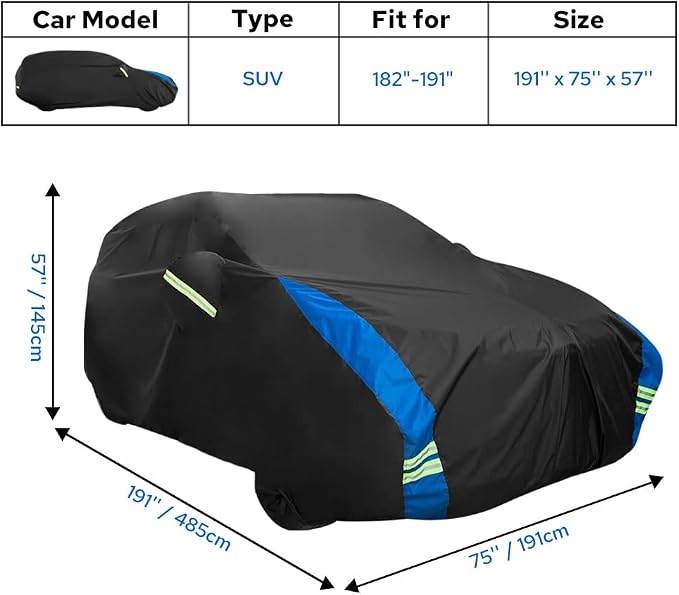Avecrew SUV Car Cover Waterproof All Weather - Image 2