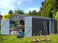 LANTRO JS Sheds & Outdoor Storage, 13x20ft Large Outdoor Metal Garage Shed by LANTROJS