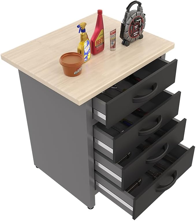 JZD Steel Workbench Garage Storage Cabinet Set - Image 3