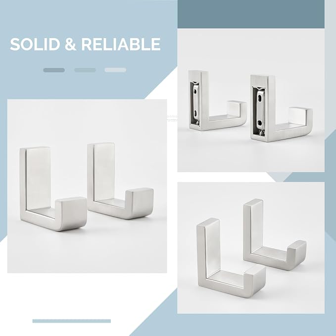 Angle Simple Bathroom Towel Hooks, SUS 304 Stainless Steel Compact Robe Coat - Image 9
