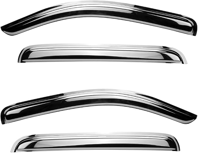 Chrome Side Window Visor Wind Vent Deflector fit - Image 3