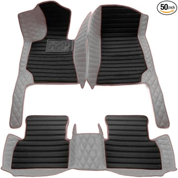 TAHALICustom Colors Car Floor Mats Black Pink by Unknown