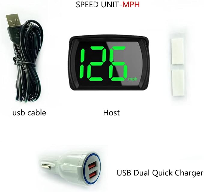 Shkalacar Car HUD Headup Display KM/H MPH GPS Digital Speedometer - Image 7