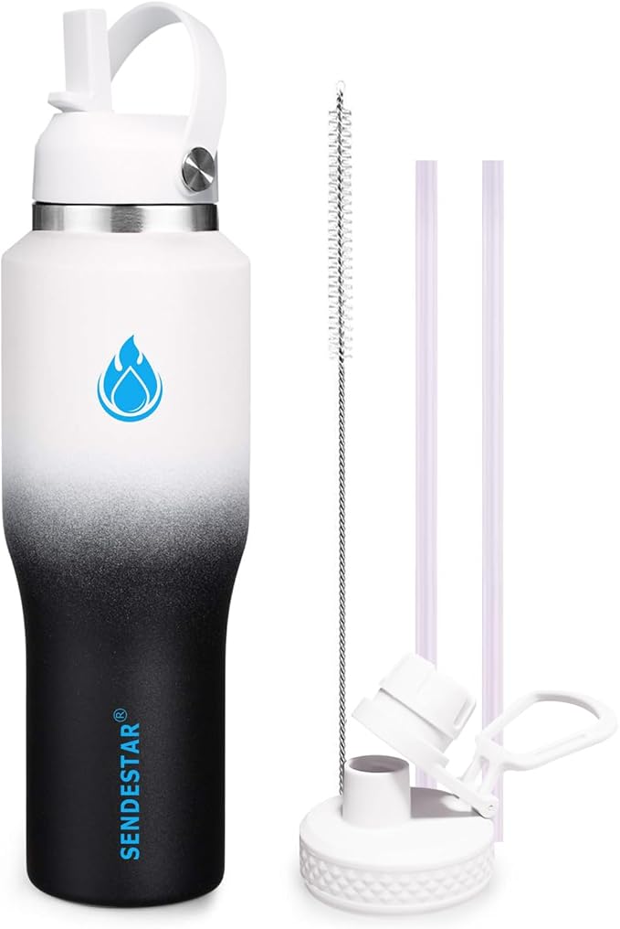 SENDESTAR SENDESTAR 40oz Stainless Steel Water Bottle, Double Wall Vacuum by Sendestar