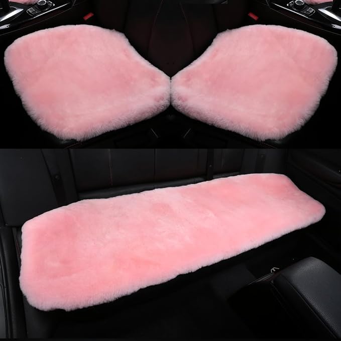 Fluffy Genuine Australia Sheepskin Car Seat Cover - Image 5