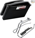 XFMT Hard Saddlebags Saddle Bag Turnk W/Chrome Conversion Brackets by XFMT