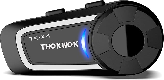 TK-X4 Motorcycle Bluetooth Headset, 6 Riders 2000m Helmet Intercom by THOKWOK