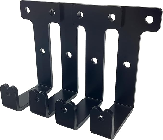 4 PCS black heavy duty metal flat j hooks - Image 7