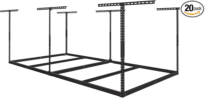 4x8ft Overhead Garage Storage Rack Wooden Decking Not Included, Heavy Duty by eShelf
