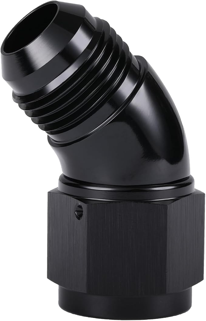 45 Degree 10AN Male to 10AN Female Swivel Full Flow Fitting Adapter Coupler by Podavelle