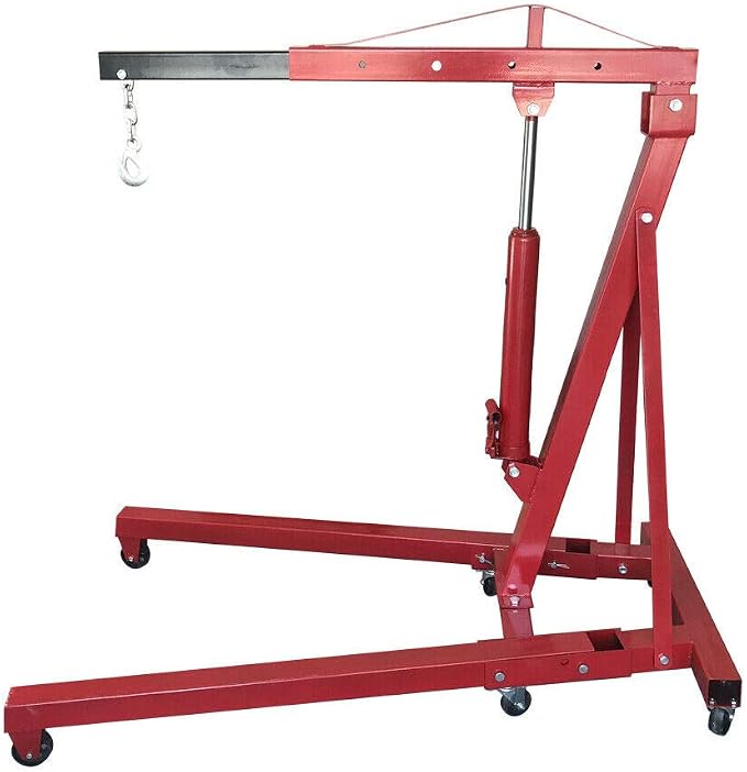 2 TON 4000 lbs Foldable Hydraulic Engine Hoist Cherry Picker Heavy-Duty - Image 2