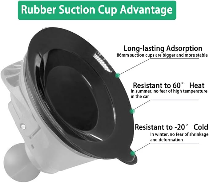 Strg Phone Mount with Twist-Lock Suction Cup Base, Universal Phone Holder - Image 4