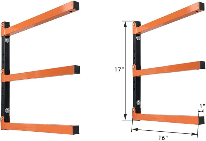 Homydom Garage Shelving Wood Rack, Lumber Storage Rack Wood Organizer Wall - Image 6