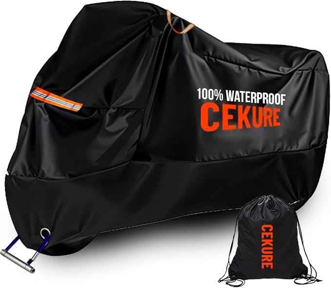 Your Ride! Heavy Duty Motorcycle Cover Waterproof Outdoor 210 Oxford Fabric by Yourride