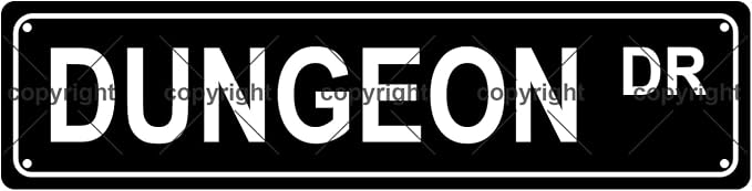 DUNGEON DR Space Metal Tin Street Sign Bar Cafe Garage Cave Home Room Wall by Unknown