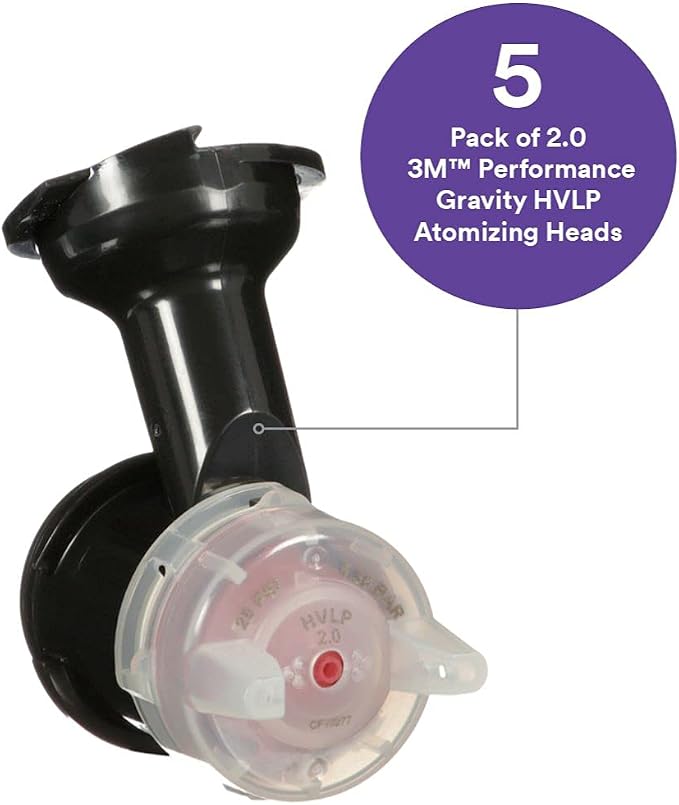 3M Performance Gravity HVLP Atomizing Head Refill Kit, Size 2.0, - Image 2