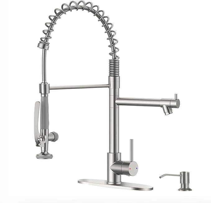 Fapully Commercial Pull Down Kitchen Sink Faucet by Fapully