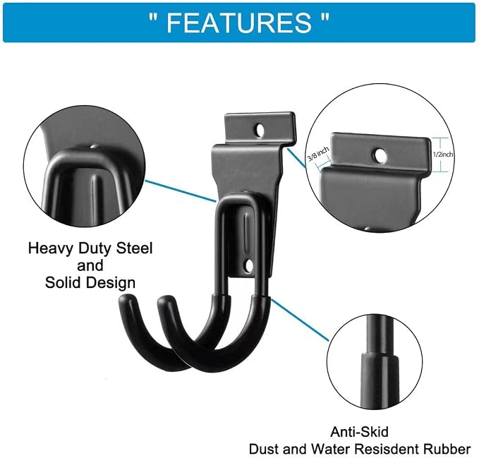 12Pack Slatwall Hooks Heavy Duty Slatwall Accessories Garage Small J Slatwall - Image 6