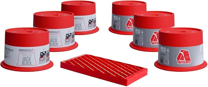 ANDERSEN HITCHES | RV Accessories | 6-Pack Trailer Jack Blocks w/ Free Clean by AndersenHitches