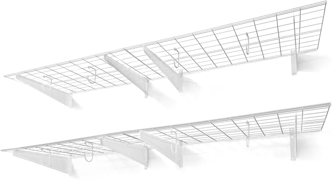 CAPHAUS 2-Pack Garage Shelving Wall Mounted 72x18 Inch, Heavy Duty Metal Wall by CAPHAUS