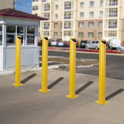 6Pcs Heavy Duty Safety Bollards, 4.5" Diameter Steel Pipe Bollard Post - Image 7