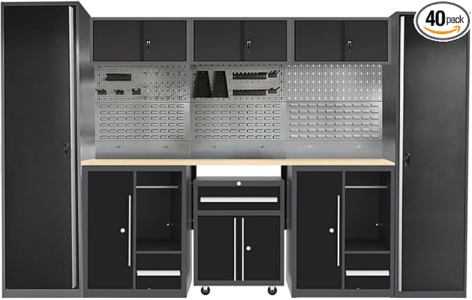 Garage Storage Cabinet Set System by JZD