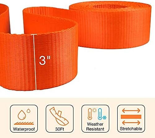 Recovery Tow Strap 3in X 20ft Heavy Duty 30, 000 lbs Break Strength, Use - Image 4