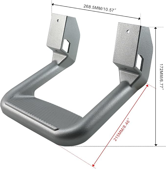 RULLINE Silver Powder Coated Truck Side Step Set - Image 2
