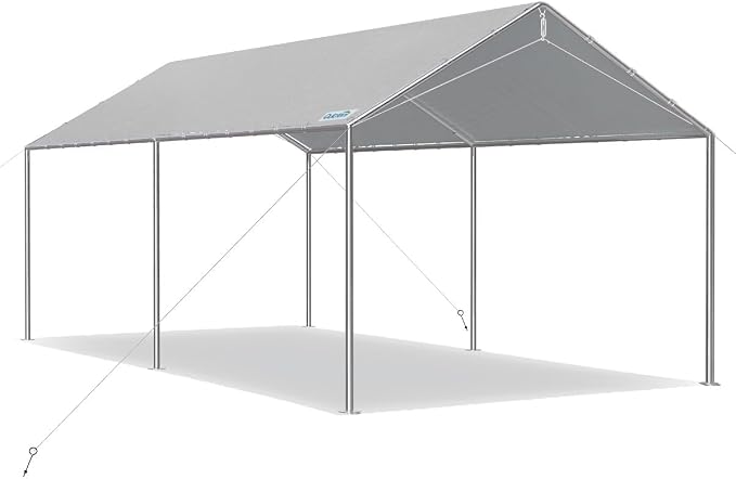 Quictent 10x15 ft Heavy Duty Car Canopy Galvanized Frame Carport Outdoor Party by QUICTENT