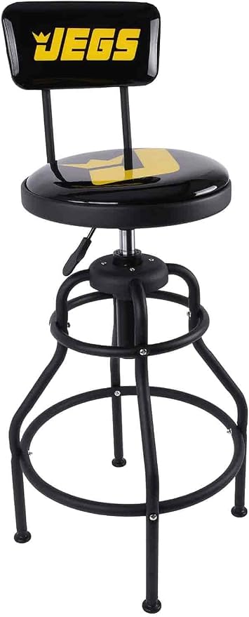 JEGS Hydraulic Shop Stool with Backrest - Image 3