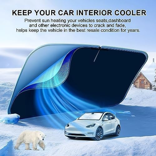 T TGBROS Compatible with 2015-2024 2025 Volvo XC90 Windshield Sun Shade - Image 2
