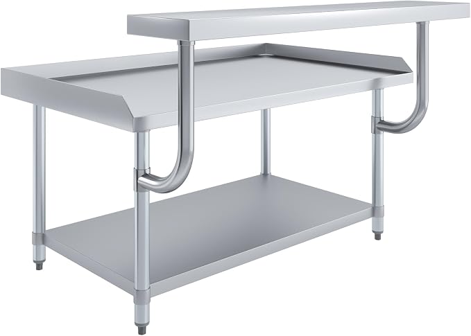 AmGood 13.5 in. x 49 in. Stainless Steel Adjustable Work Surface - Image 6