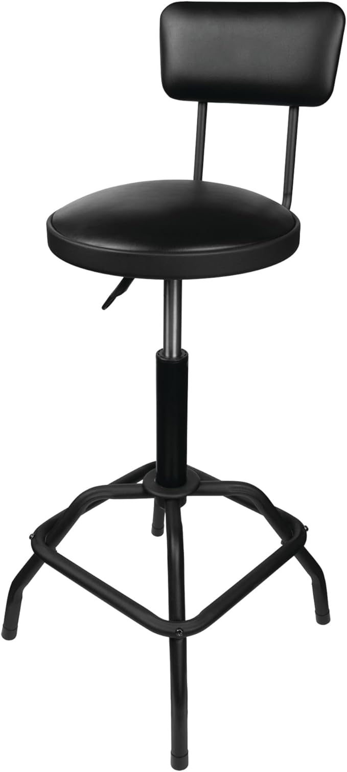 Performance Tool W85016 Pneumatic Stool w/Removable Backrest by PerformanceTool
