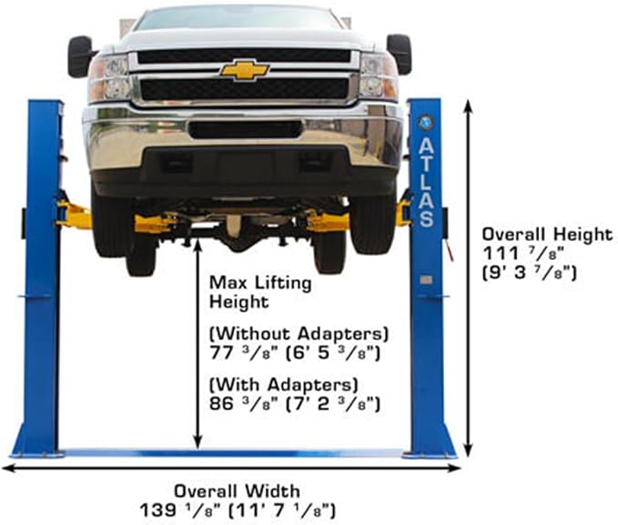 ATLAS Automotive Equipment BP10000X 2-Post Commercial Grade Vehicle Lift - Image 4