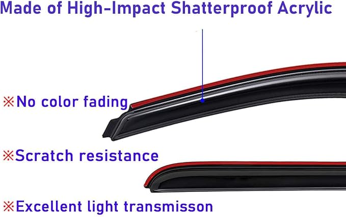 Lightronic Extra Durable Clip-on in-Channel Auto Vent Window Visor, Fits - Image 6
