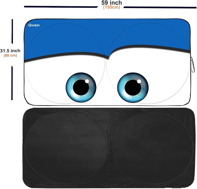 Gven Windshield Sun Shade The Original Patented Car Eyes 2025 Windshield Cover - Image 2