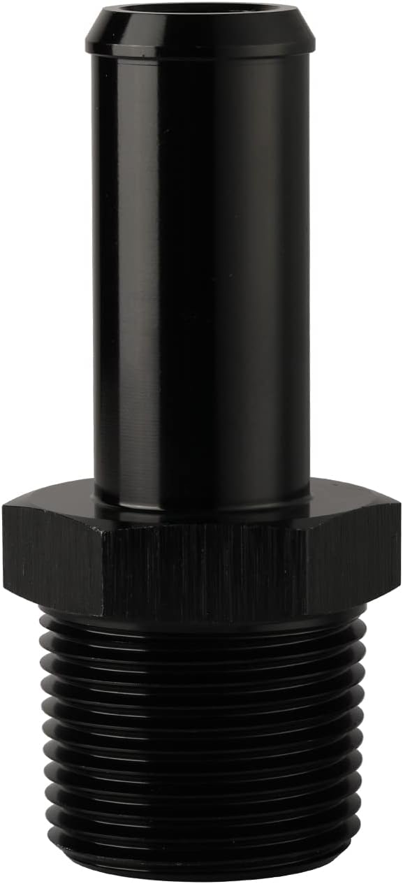 3/4 NPT Male to 3/4" Hose Barb Fitting Adapter Nipple Straight Aluminum Black - Image 3