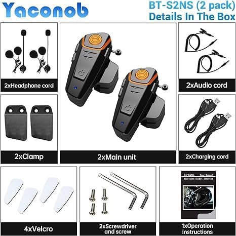 Helmet Bluetooth Headset Bt-S2ns, 1000m Helmet Communication System, Connect Up - Image 7