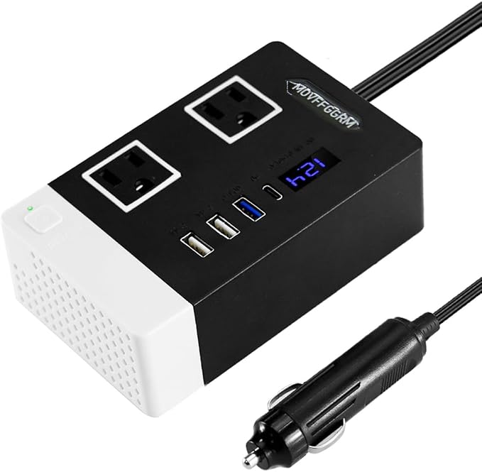 300W Car Power Inverter, DC 12V to 110V AC Car Plug Adapter Outlet - Image 3