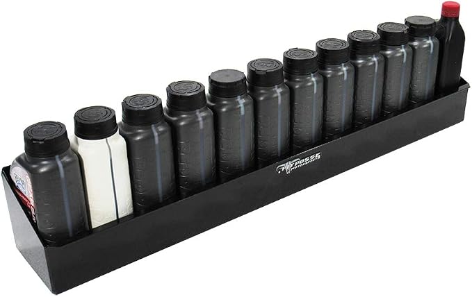 Pit Posse 443BK Oil Shelf 12 Quart Bottle Holder Storage Organizer Caddy 32" | - Image 3