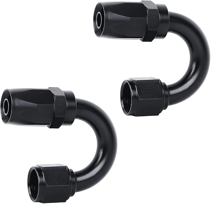 LokoCar 6AN Hose End Fitting 180 Degree Swivel by GetToKnowEachOther