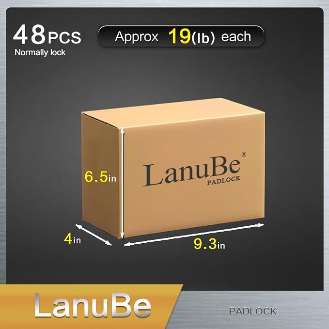 LanuBe Lock Laminated keyed Padlock, keyed Alike Locks, Normal Shackle - Image 5