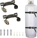 Propane Tank Holder ，Cylinder Wall Mounted Brackets, Ratchet Straps（6.6ft ） by MROUDELUO